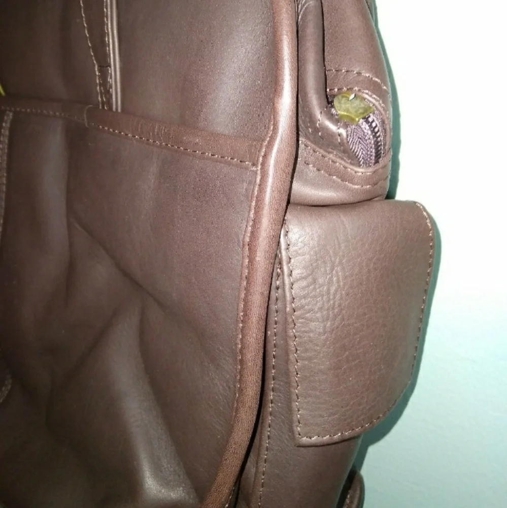 Essa Bread & Butter Leather Work Bag Unisex Brown
